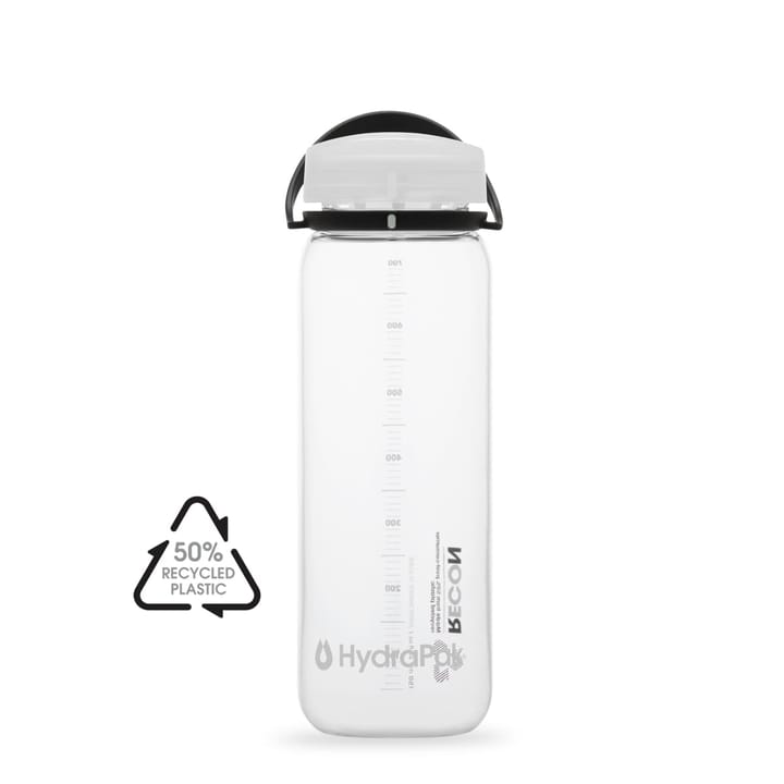 HydraPak Recon 750 Ml Clear/Black & White Hydrapak HydraPak Recon 750 Ml Clear/Black & White Hydrapak