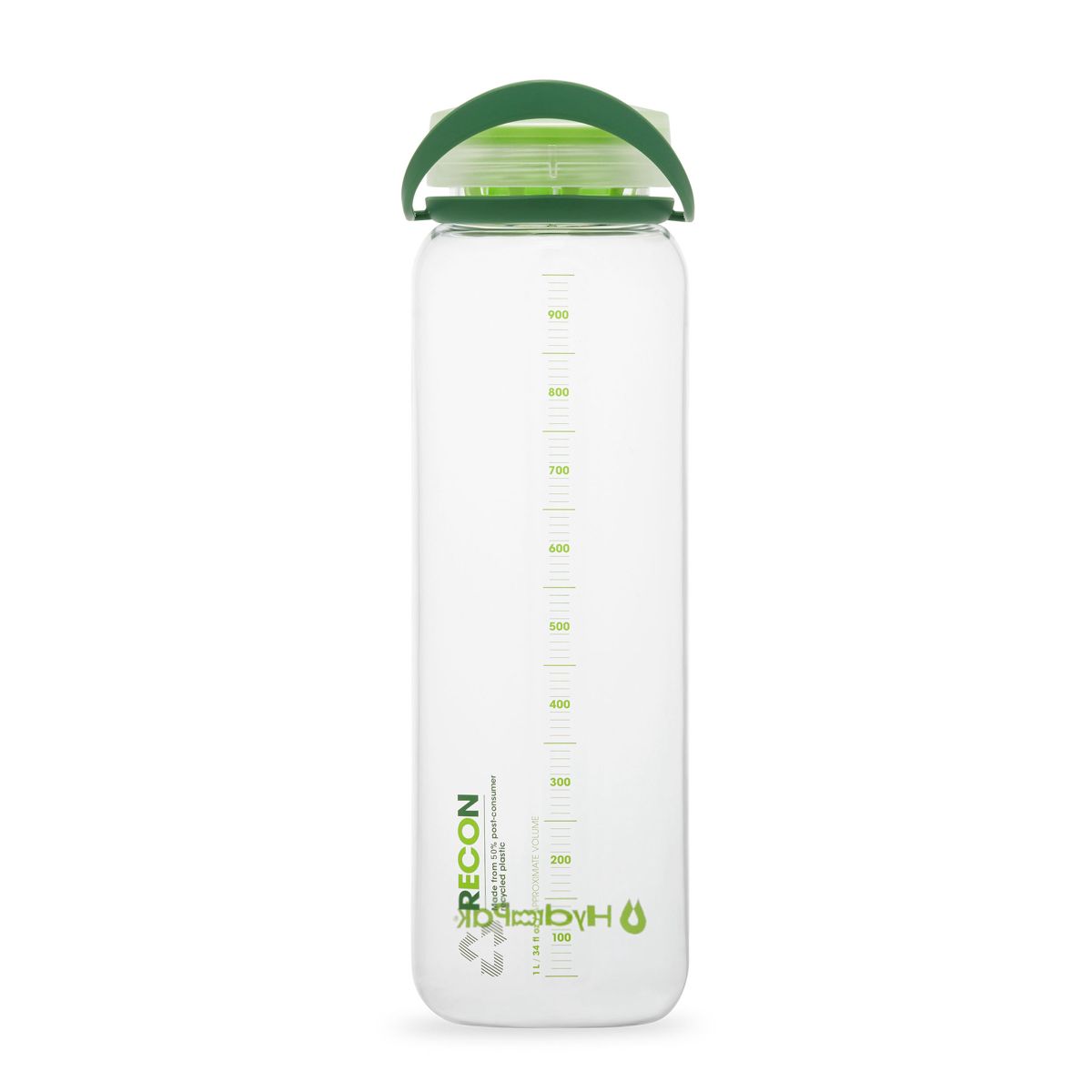 Hydrapak Recon 1L Clear/Evergreen & Lime