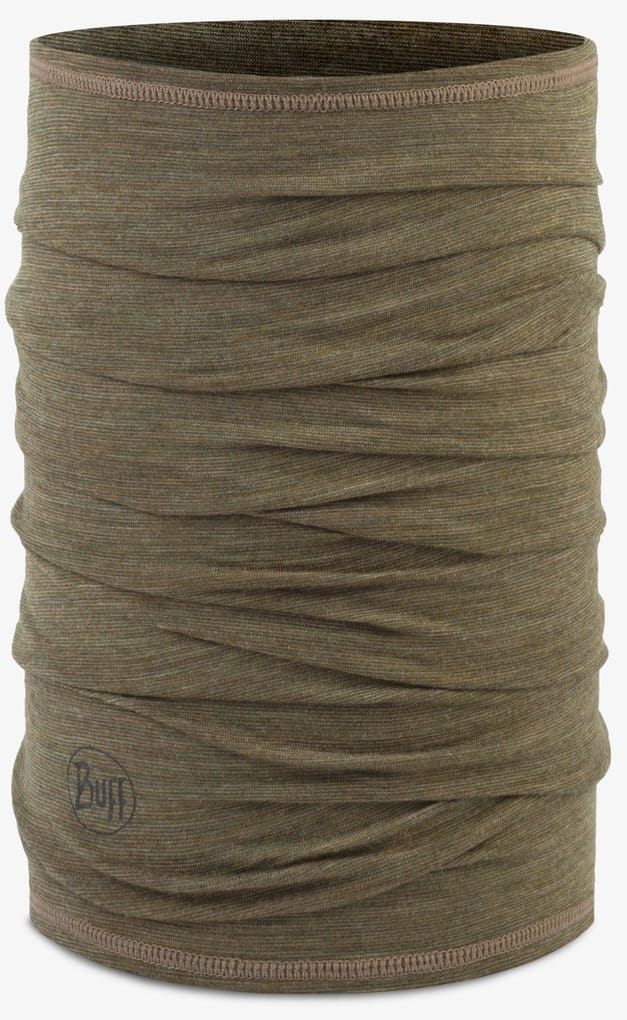 Buff Hals Lightweight Merino Wool Moss Multistripes