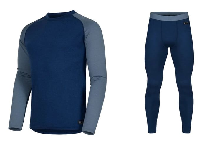 Undertøyspakke - Hellner Wool Warm Set Men Dress Blue/Flint Stone Hellner