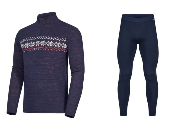 Undertøyspakke - Gridarmor Snøkrystall Men Navy Blazer og Viks Wool Longs Navy Blazer Gridarmor