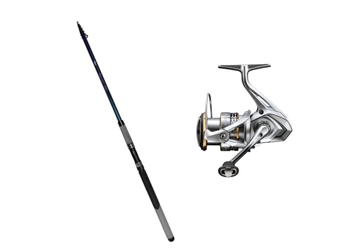 Elbe Eggedal Teleskop Ørret 7-28g 450CM/Shimano Sedona Fj Silver 2500 Elbe