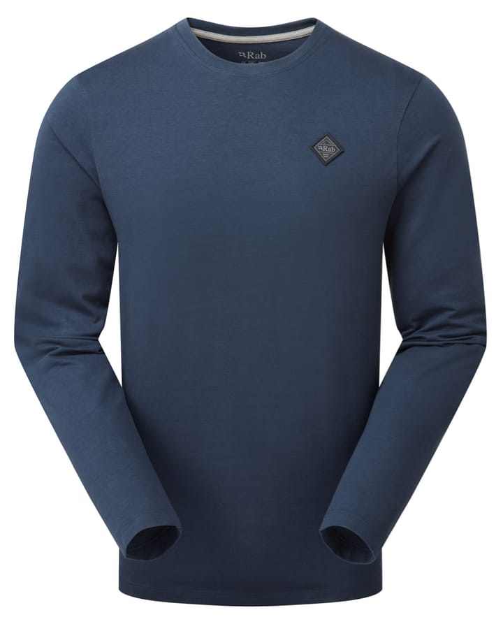 Rab Basecamp Logo Badge Ls Tee Tempest Blue Rab