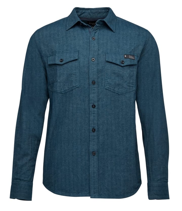 Black Diamond Men's Sentinel LS Flannel Shirt Indigo Heather Black Diamond
