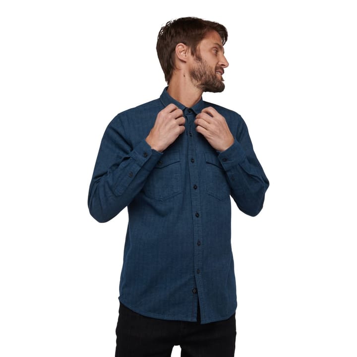 Black Diamond Men's Sentinel LS Flannel Shirt Indigo Heather Black Diamond