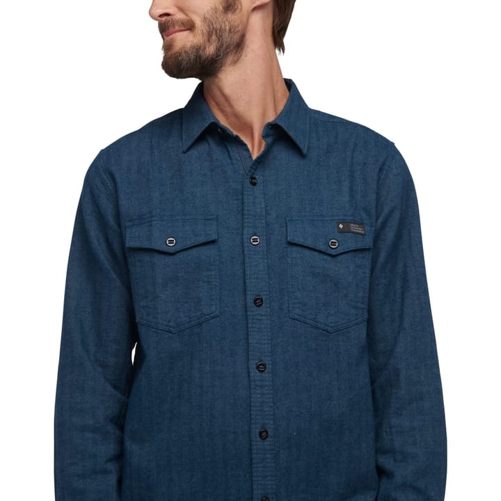 Black Diamond Men's Sentinel LS Flannel Shirt Indigo Heather Black Diamond