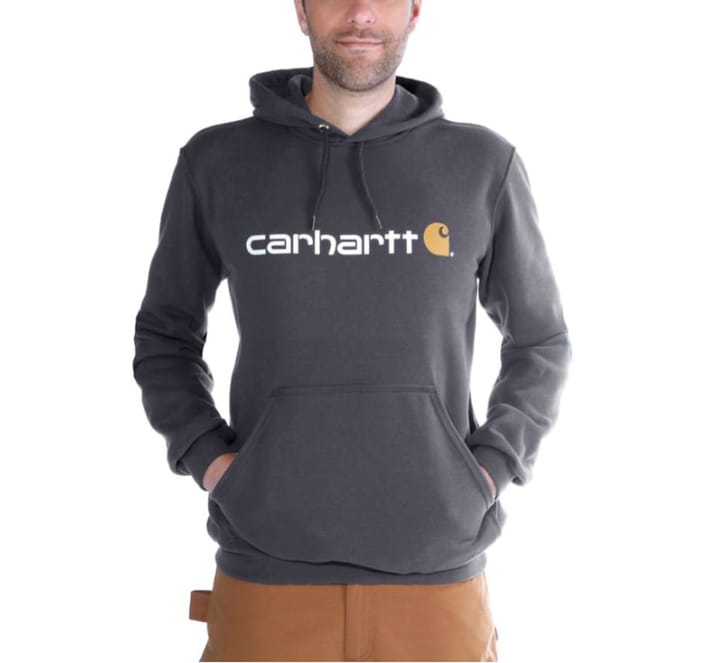 Carhartt Signature Logo Hooded Sweatshirt Carbon Heather Carhartt