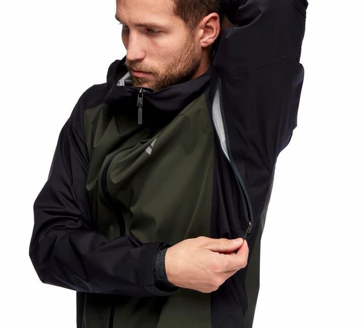 Black Diamond M Stormline Stretch Rain Shell Cypress-Black Black Diamond