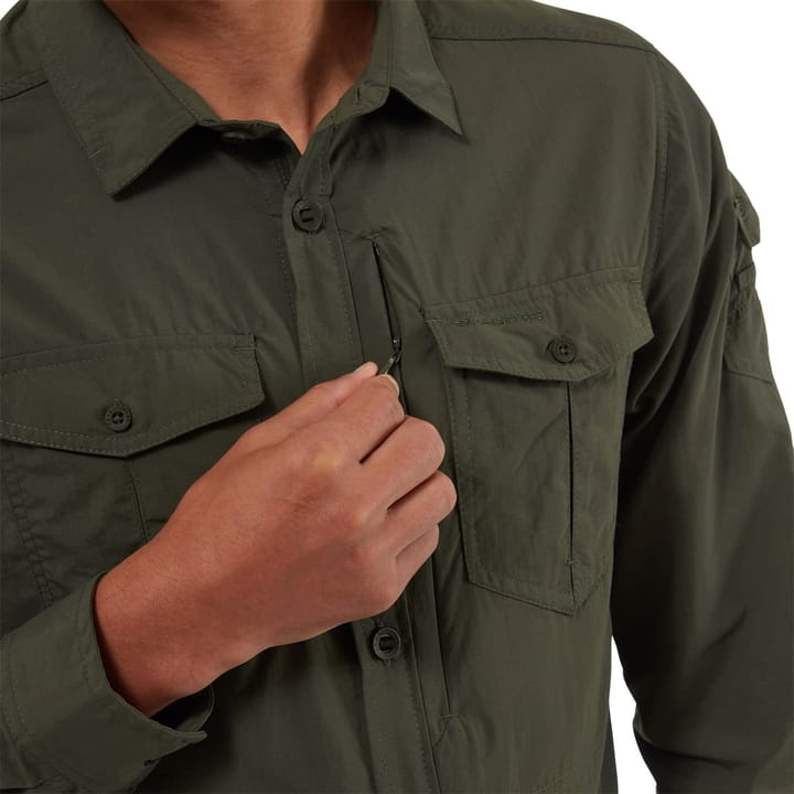 Craghoppers Men's NosiLife Adventure II Long Sleeve Dark Khaki Craghoppers Craghoppers Men's NosiLife Adventure II Long Sleeve Dark Khaki Craghoppers