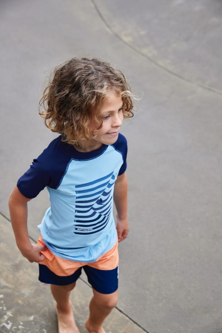Color Kids Swim Long Shorts, Colorblock Tangerine Color Kids Color Kids Swim Long Shorts, Colorblock Tangerine Color Kids
