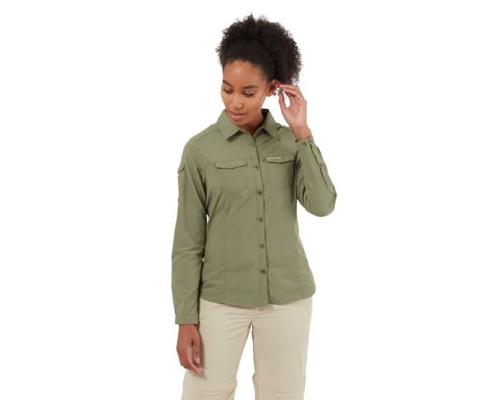 Craghoppers Women's NosiLife Adventure Longsleeve Shirt Soft Moss Craghoppers Craghoppers Women's NosiLife Adventure Longsleeve Shirt Soft Moss Craghoppers