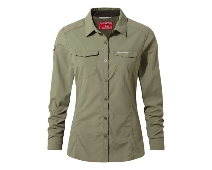 Craghoppers Women's NosiLife Adventure Longsleeve Shirt Soft Moss Craghoppers