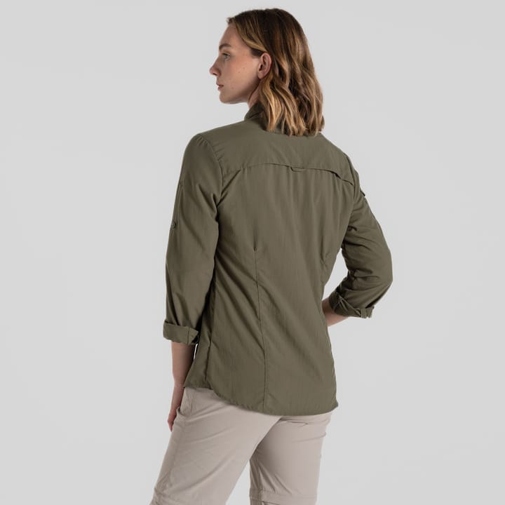 Craghoppers Women's Nosilife Adventure Long Sleeved Shirt III Wild Olive Craghoppers