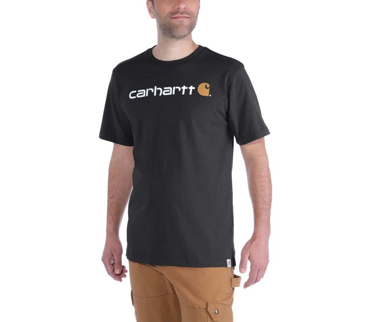 Carhartt Men's Core Logo T-Shirt Short Sleeve Black