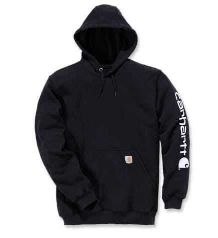 Carhartt Sleeve Logo Hooded Sweatshirt Black