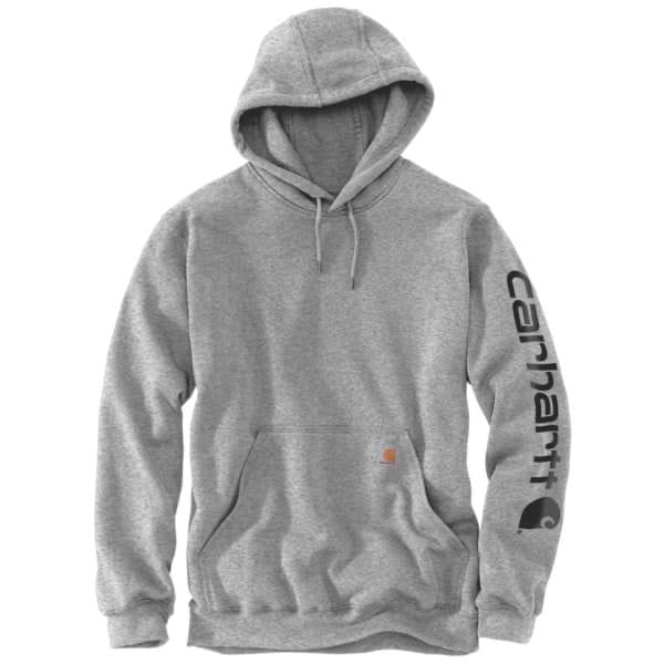 Carhartt Sleeve Logo Hooded Sweatshirt Heather Grey/Black