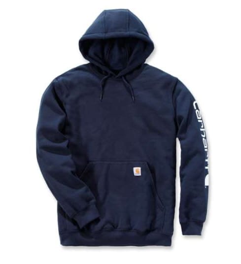 Carhartt Sleeve Logo Hooded Sweatshirt New Navy Carhartt Carhartt Sleeve Logo Hooded Sweatshirt New Navy Carhartt