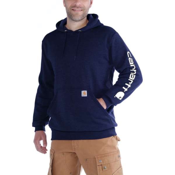 Carhartt Sleeve Logo Hooded Sweatshirt New Navy Carhartt Carhartt Sleeve Logo Hooded Sweatshirt New Navy Carhartt