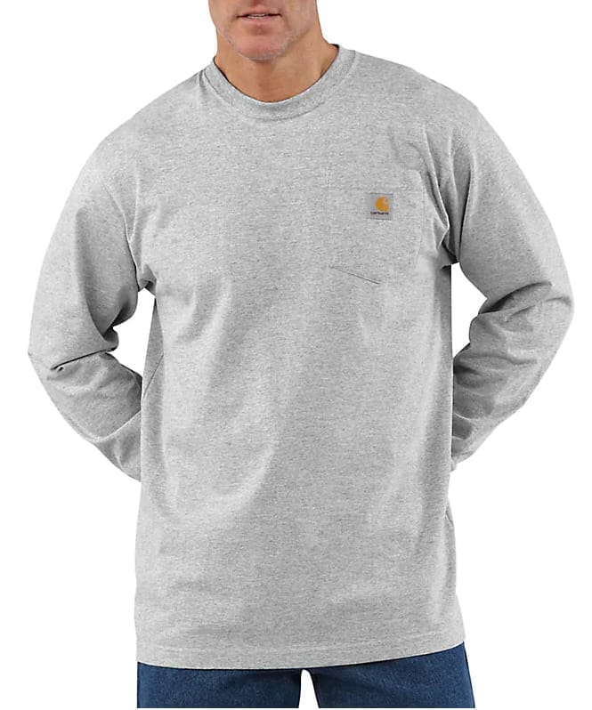 Carhartt Workwear Pocket T-Shirt L/S HEATHER GREY Carhartt