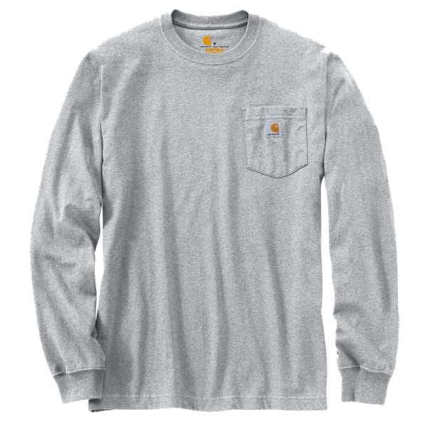 Carhartt Workwear Pocket T-Shirt L/S HEATHER GREY Carhartt