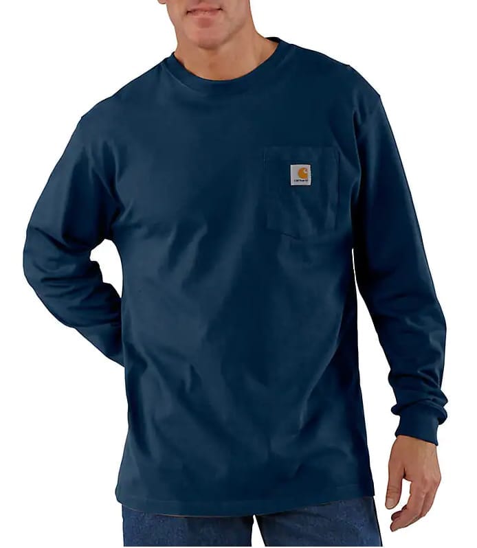 Carhartt Workwear Pocket T-Shirt L/S Navy Carhartt
