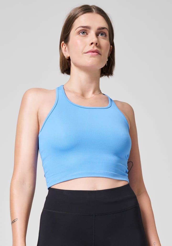 Casall Crop Rib Racerback Crete Blue Casall