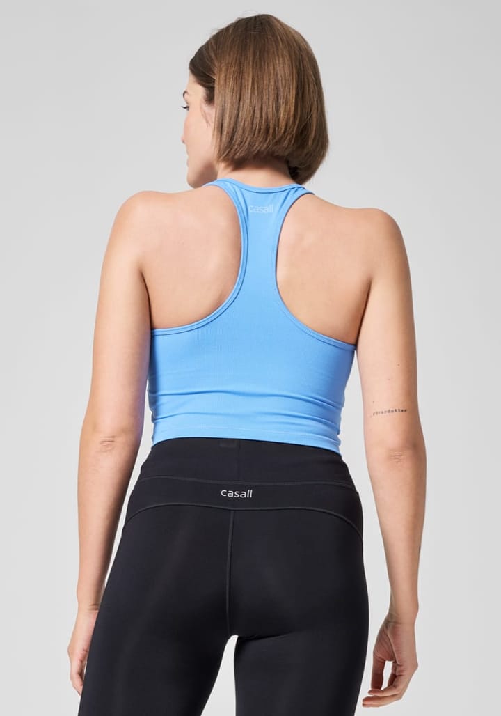 Casall Crop Rib Racerback Crete Blue Casall
