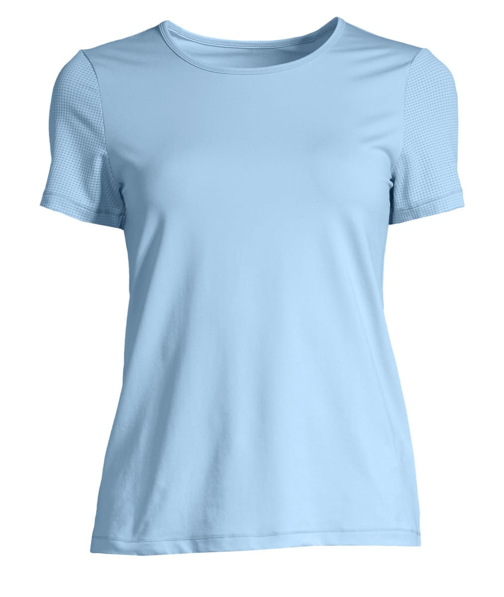 Casall Essential Mesh Detail Tee Sky Blue
