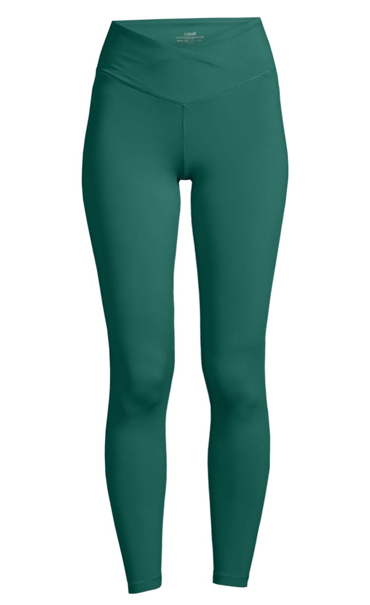 Casall Women's Overlap High Waist Tights Garden Green Casall