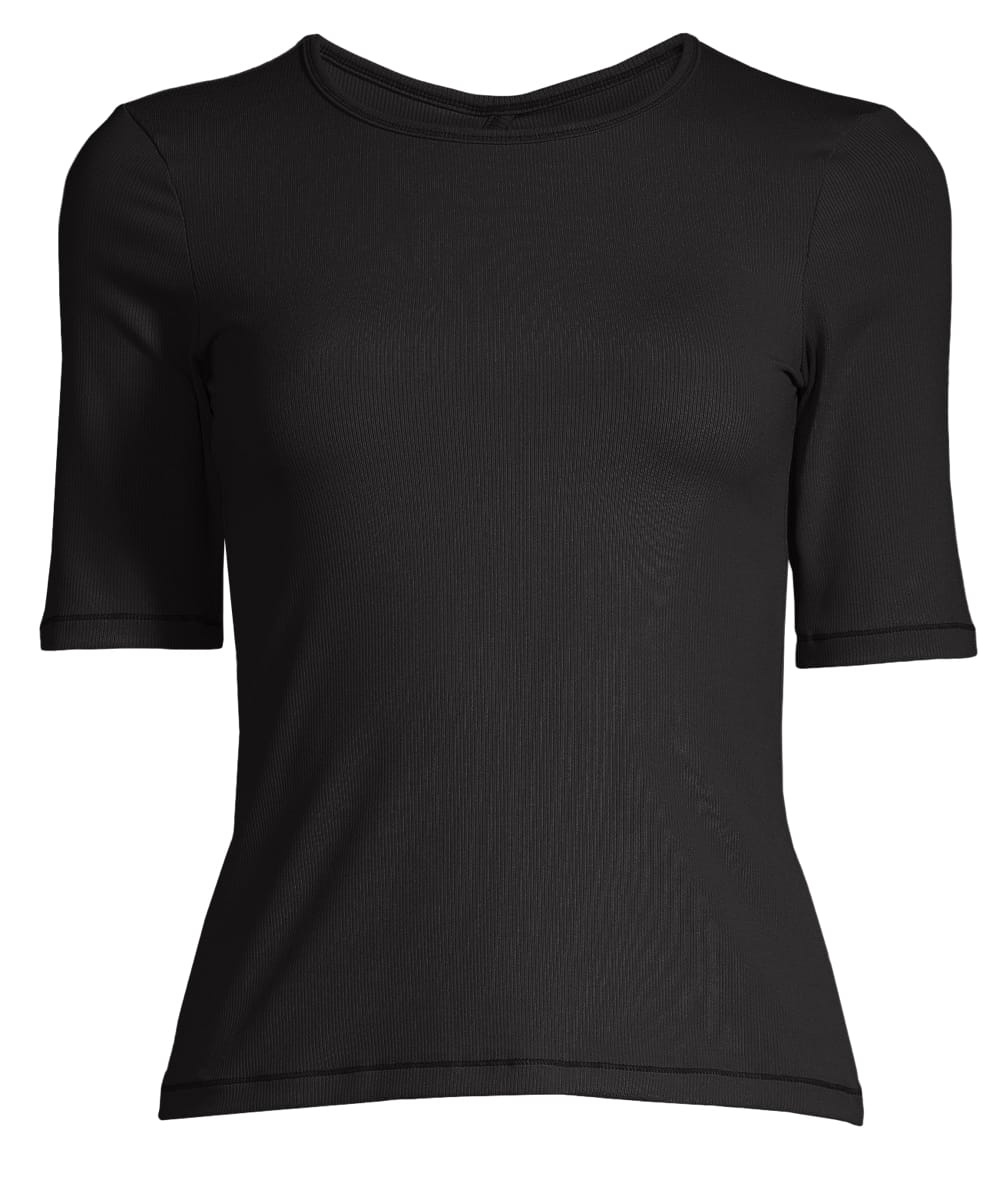Casall Rib Tee Black