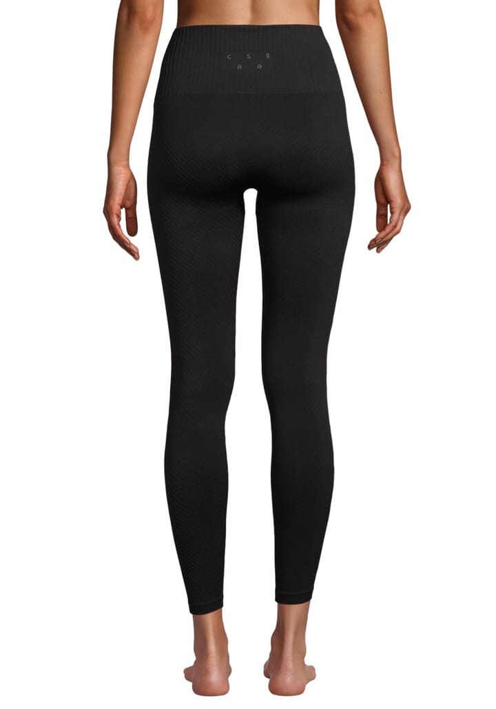 Casall Seamless Graphical Rib High Waist Tights Black Casall