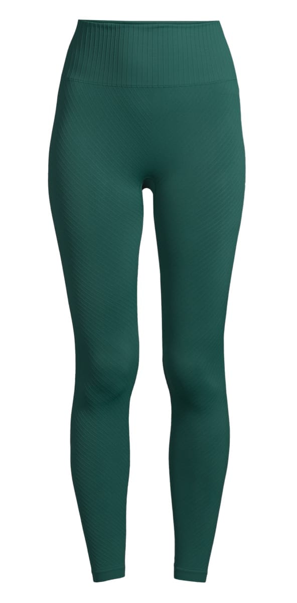 Casall Seamless Graphical Rib High Waist Tights Garden Green