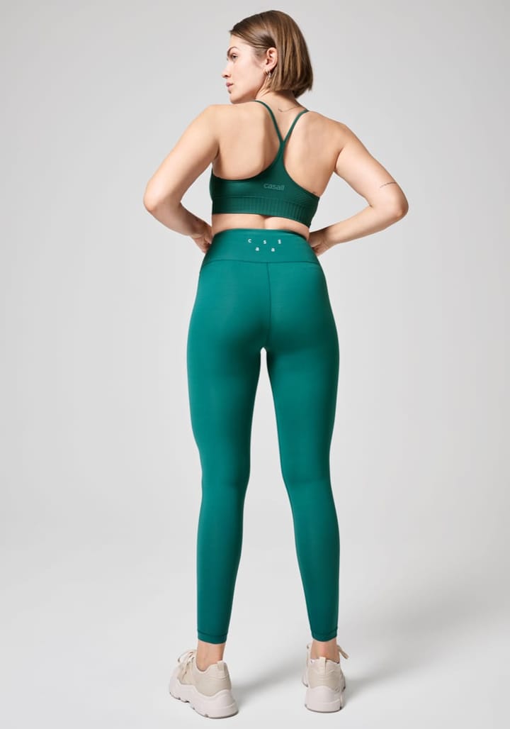 Casall Seamless Graphical Rib High Waist Tights Garden Green Casall