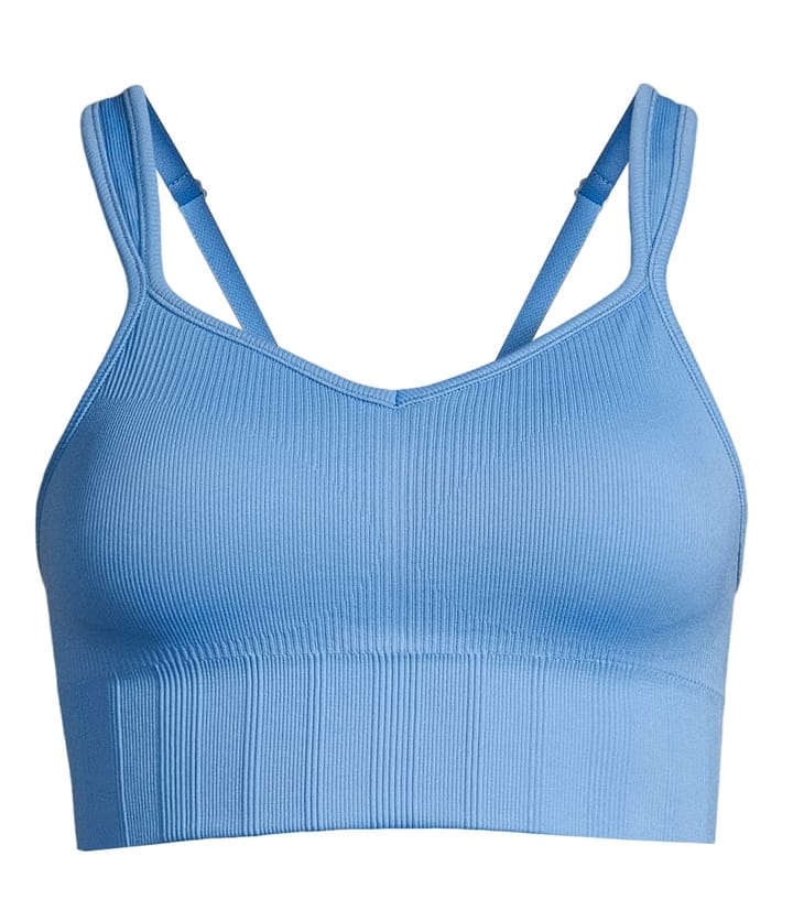 Casall Seamless Rib Padded Sports Bra Crete Blue Casall