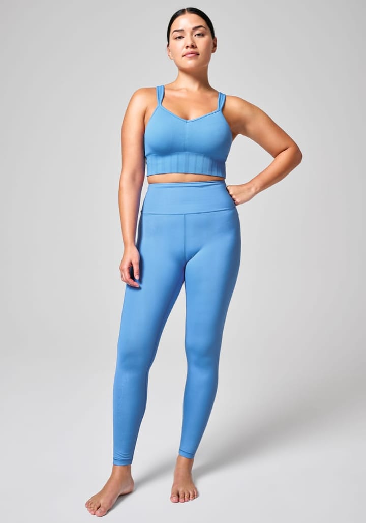 Casall Seamless Rib Padded Sports Bra Crete Blue Casall