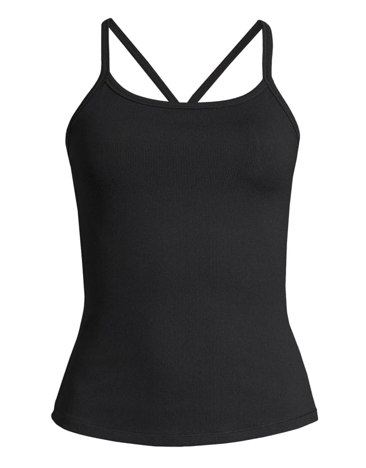 Casall Strap Rib Tank Black Casall