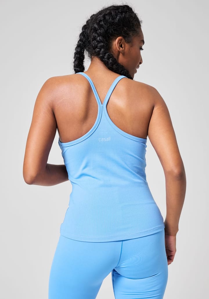 Casall Women's Strap Rib Tank Crete Blue Casall