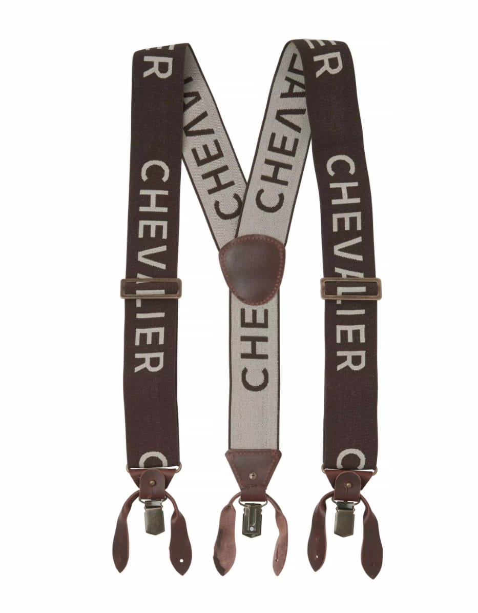 Chevalier Chevalier Logo Suspenders Brown