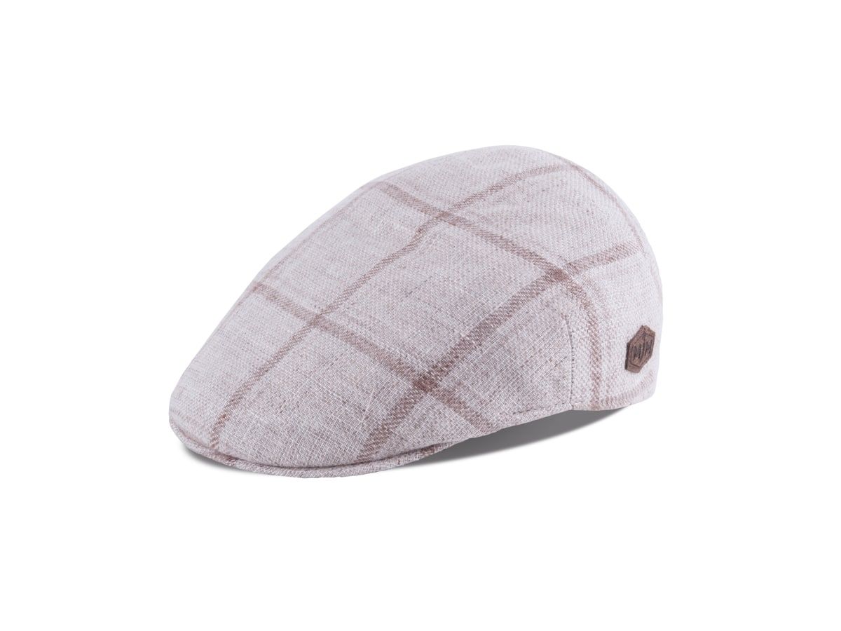 MJM Country 30 Sixpence/Flat Cap Beige Check
