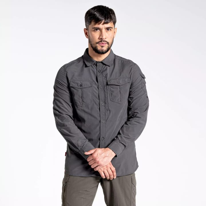 Craghoppers Nosilife Adventure Longsleeve Shirt Black Pepper Craghoppers