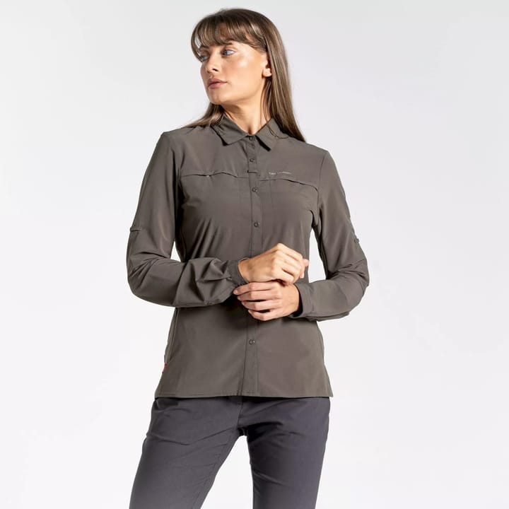 Craghoppers Nosilife Pro Longsleeve Shirt Women'S Mid Khaki Craghoppers Craghoppers Nosilife Pro Longsleeve Shirt Women'S Mid Khaki Craghoppers