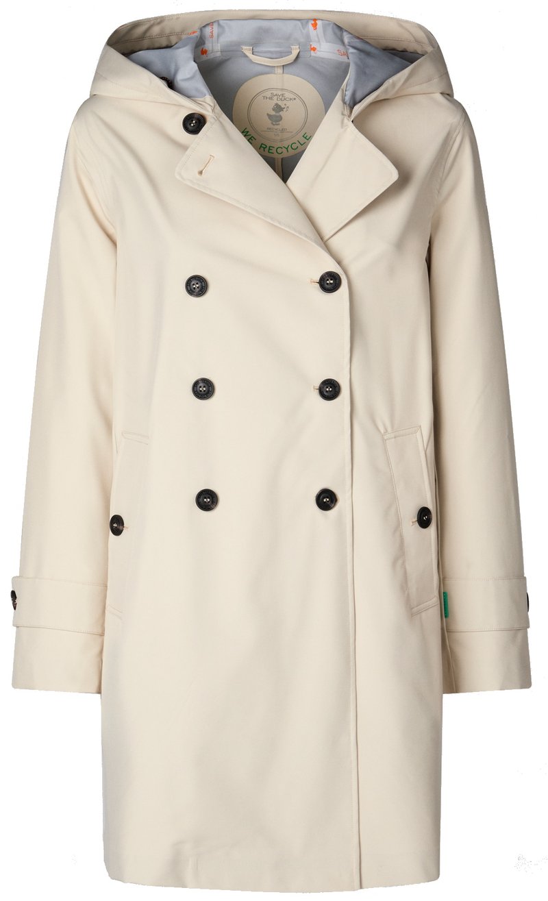 トレンチコート SAVE THE DUCK Women Trench Coats D41114W GABA2040015 Beige Save the Duck Trench Coat In Beige - Beige | D41114WVERVE40015