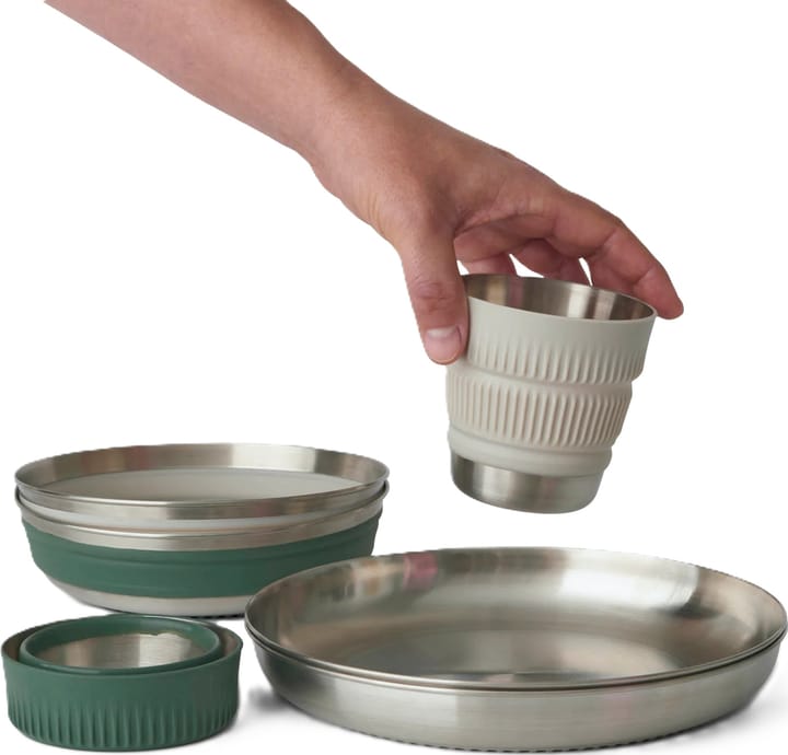 Sea To Summit Detour Stainless Steel Collapsible Dinnerware Set - [6 Piece] Multi Sea To Summit