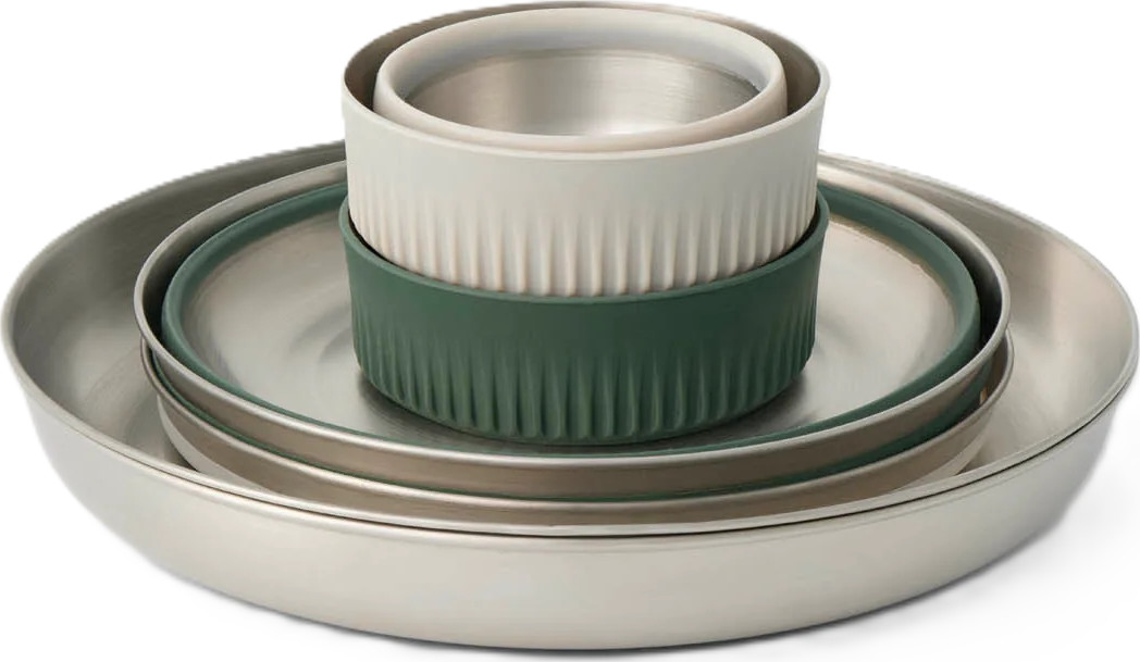 Sea To Summit Detour Stainless Steel Collapsible Dinnerware Set - [6 Piece] Multi Campingkök ONESIZE