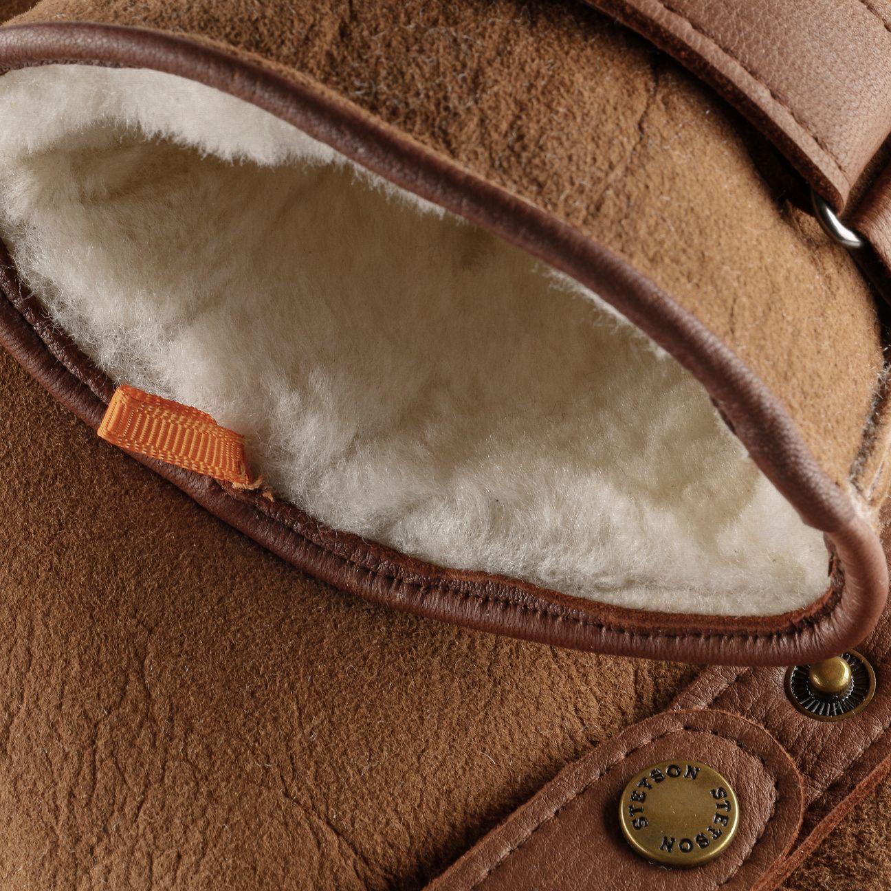 Stetson Deerskin Lambswool Gloves Brown