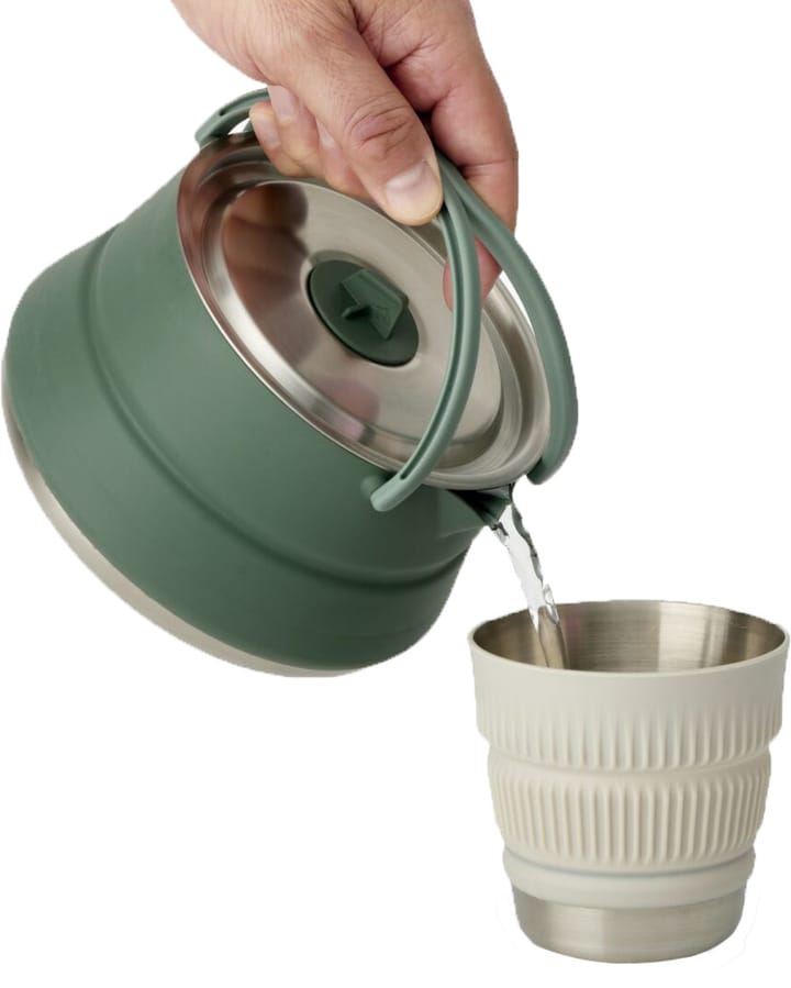 Sea To Summit Detour Stainless Steel Collapsible Kettle 1.6L Laurel Wreath Green Sea To Summit