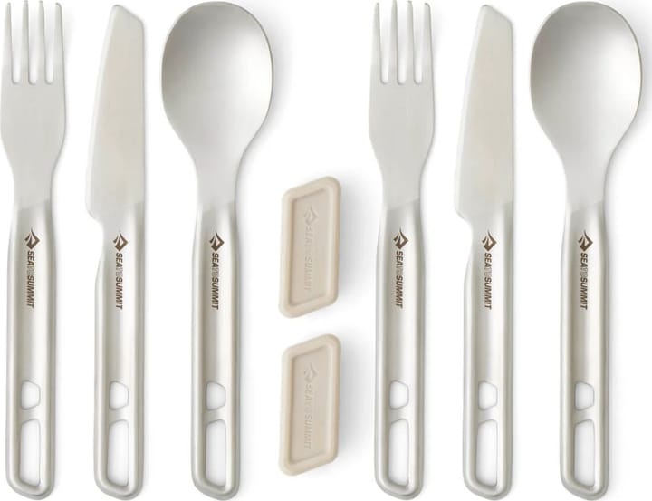 Sea To Summit Detour Stainless Steel Cutlery Set 6 Piece Stainless Steel Grey Sea To Summit