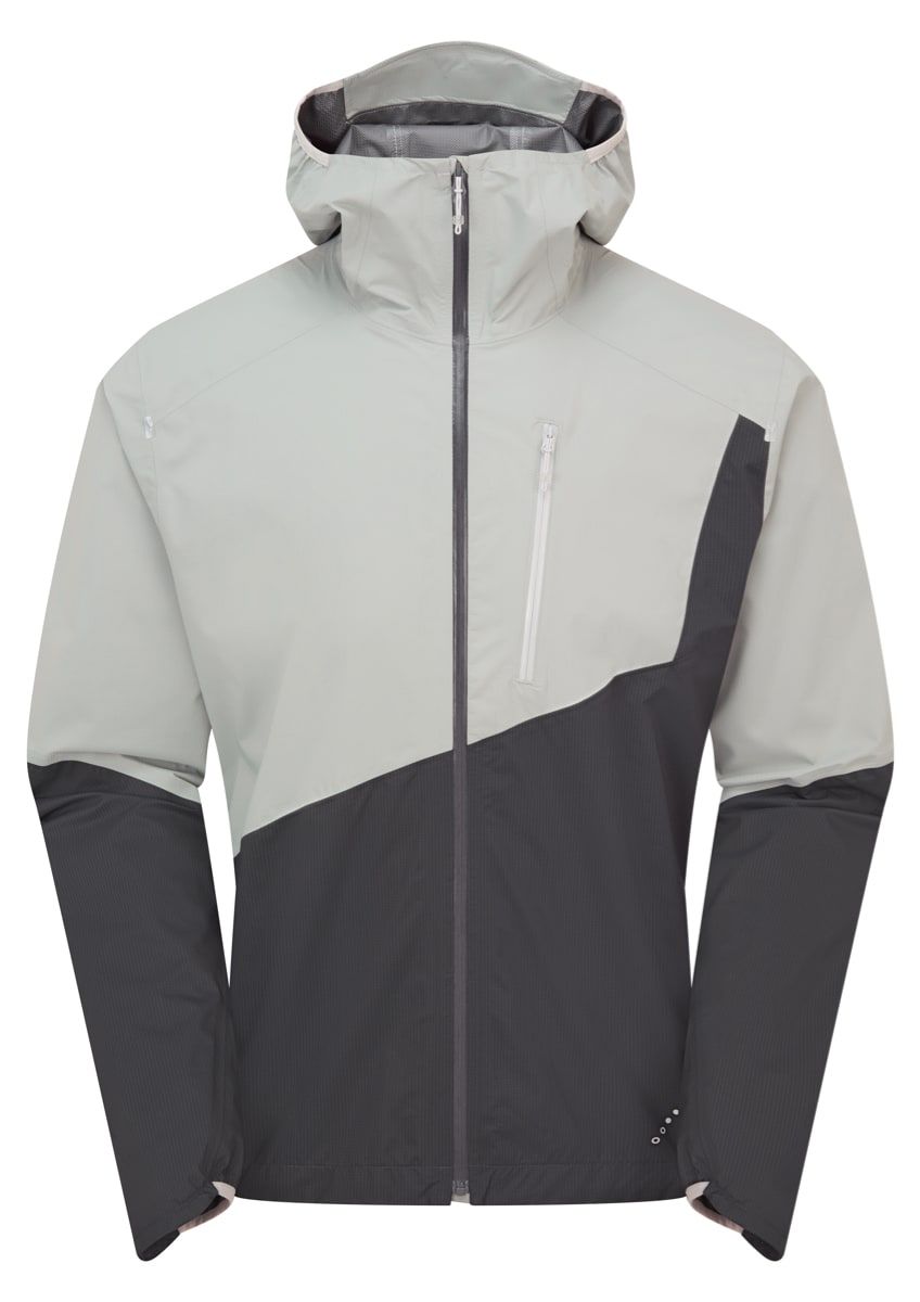 Rab Downpour Trail Light Jacket Light Zinc/Anthracite | Fjellsport.no
