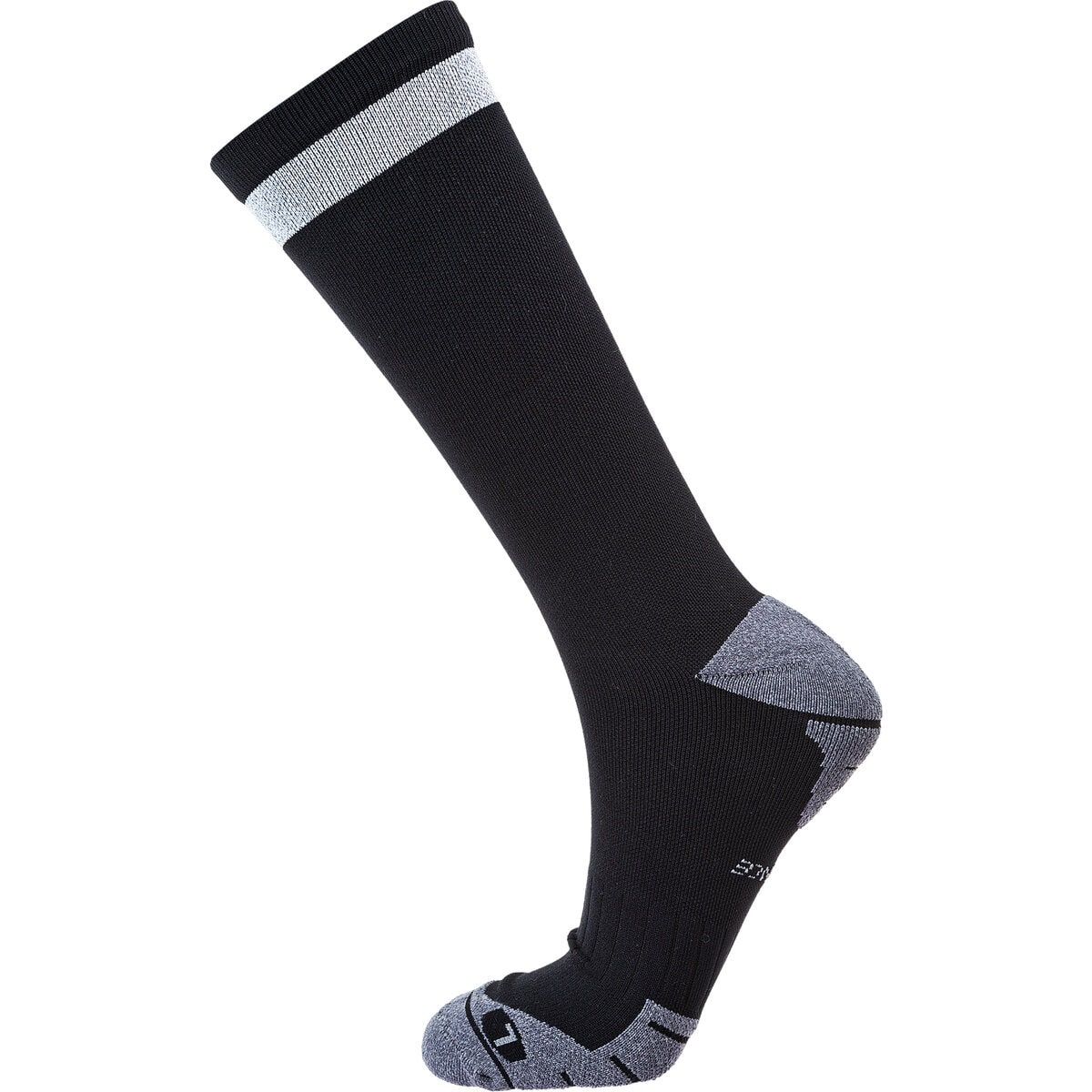 Endurance Torent Reflective Mid Length Running Sock Black