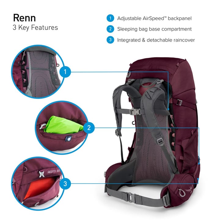 Osprey Renn 50 Aurora Purple Osprey Osprey Renn 50 Aurora Purple Osprey